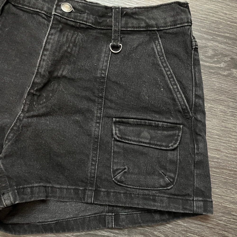 New Pull-On Cargo Jean Shorts - Wild Fable - Black M